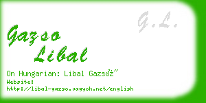 gazso libal business card